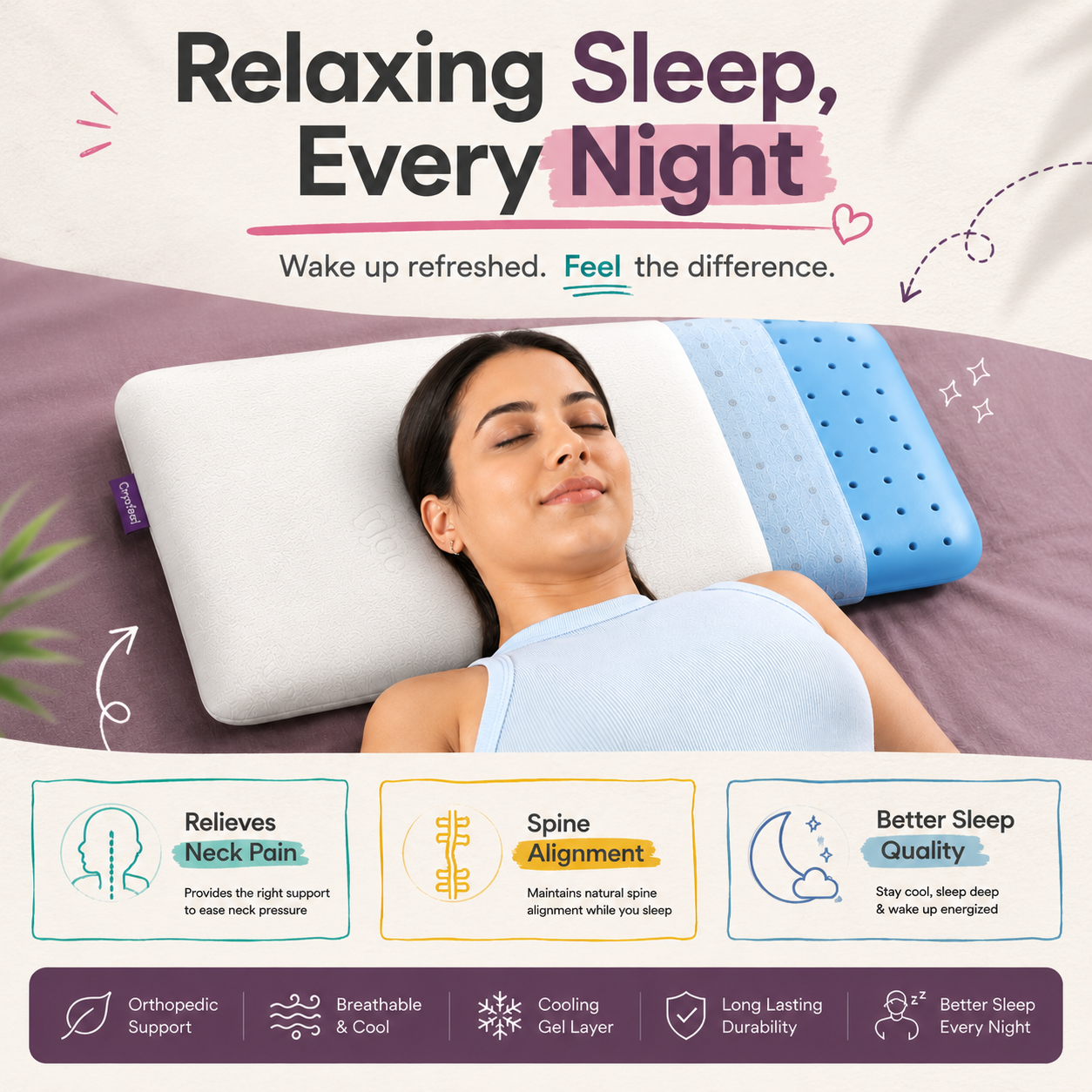 Ultra Slim Deep Sleep Pillow